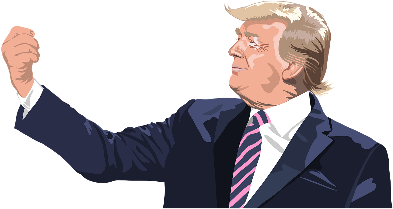 grafika przedstawiająca Donalda Trumpa/ by heblo/Pixabay