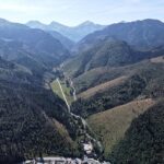 widok na dolinę górską