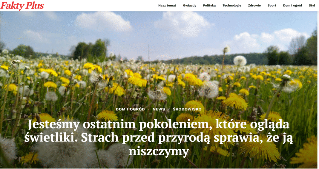 Jesteśmy ostatnim pokoleniem, które ogląda świetliki