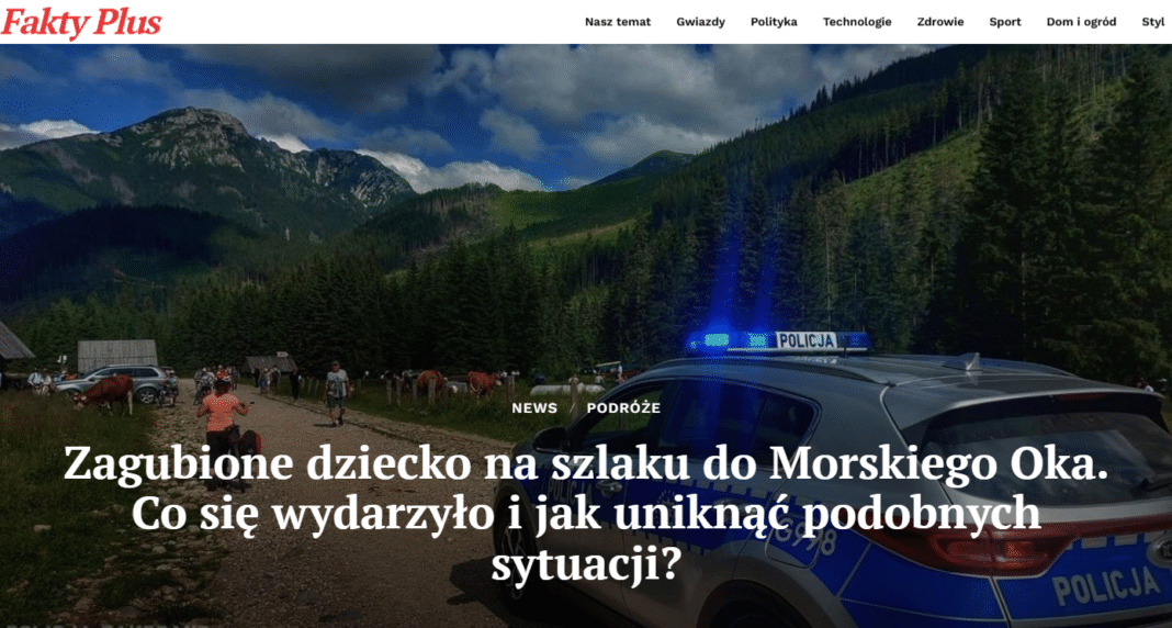 Zagubione dziecko na szlaku do Morskiego Oka