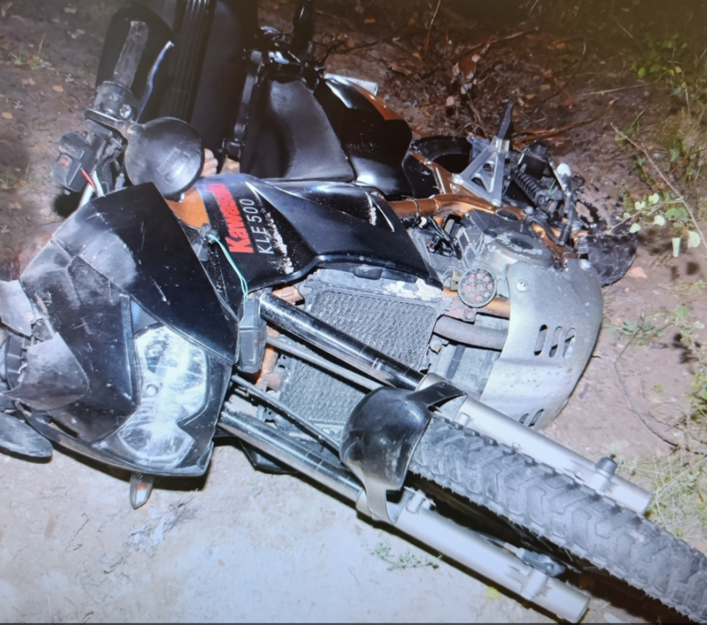 rozbity motocykl