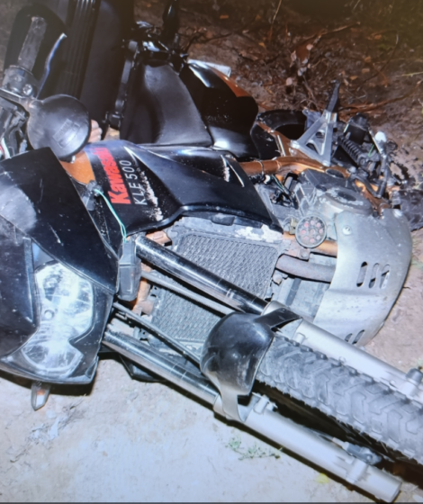 rozbity motocykl