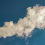 white and blue clouds