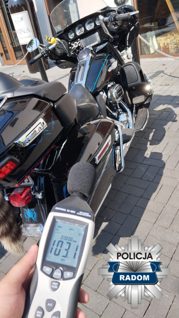 pomiar głośności wydechu, Policja