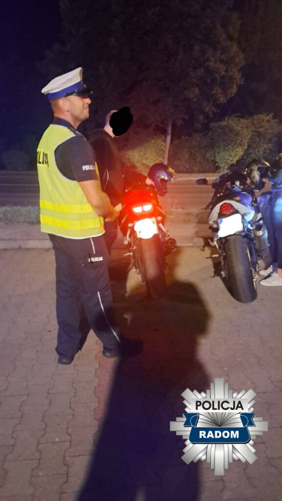 zatrzymanie motocyklistów przez Policję
