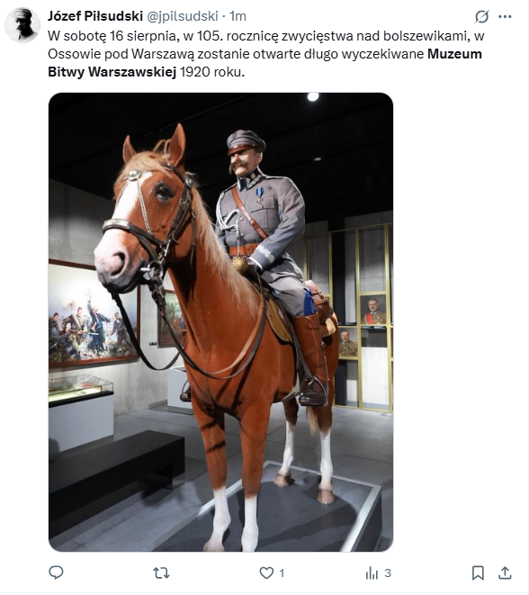 Marszałek J. Piłsudski, Muzeum Bitwy Warszawskiej/X