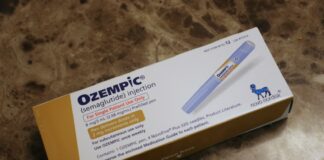 Ozempic medication box, with pen injection.