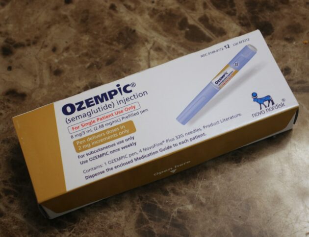 Ozempic medication box, with pen injection.