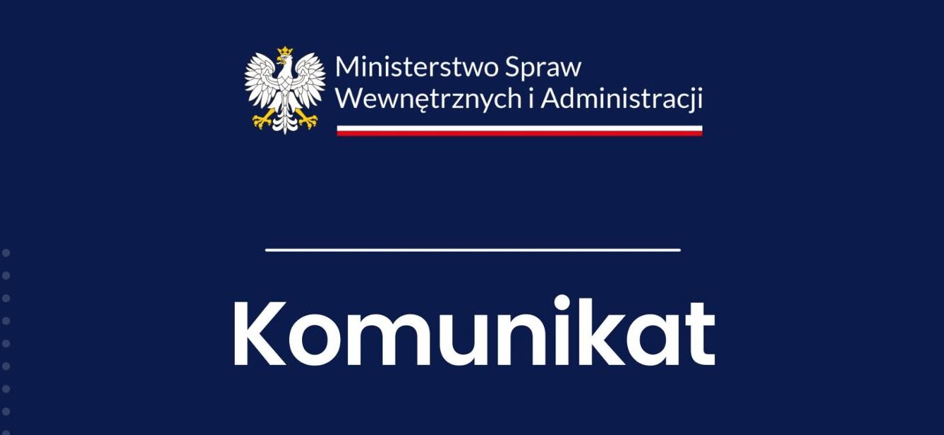 plansza Komunikat MSWiA