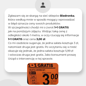 Zgłoszenie ws. Biedronki do UOKiK
