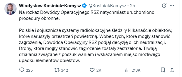 post na X ministra MON Władysława Kosiniaka Kamysza