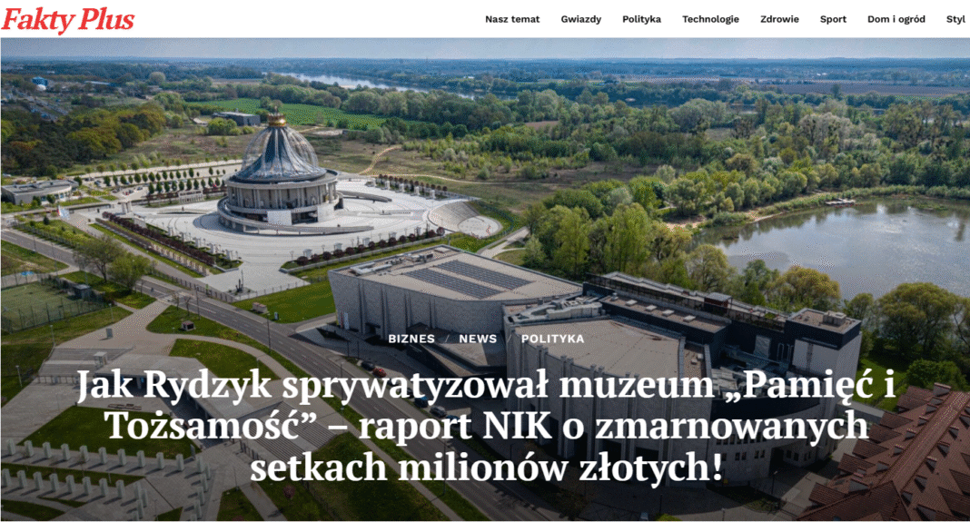 Raport NIK dotyczący Muzeum Pamięć i Tożsamość o. Rydzyka