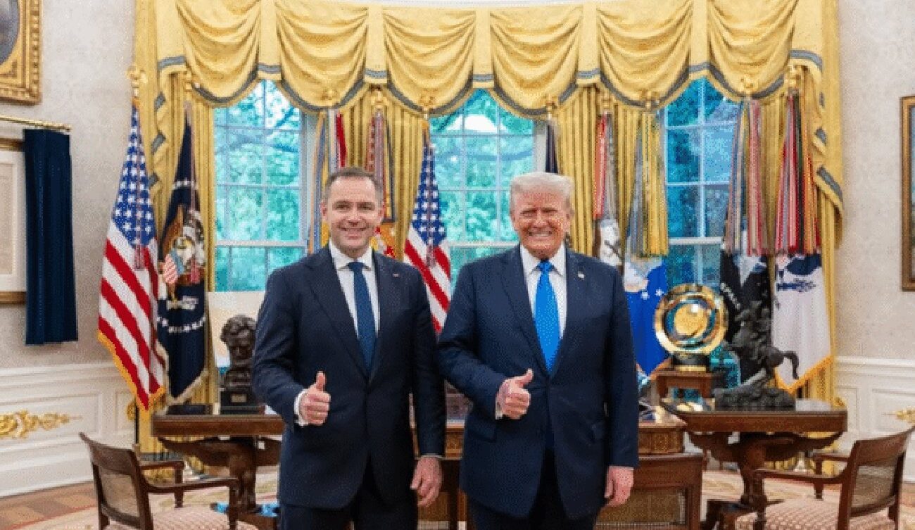 Trump z Nawrockim/ White House