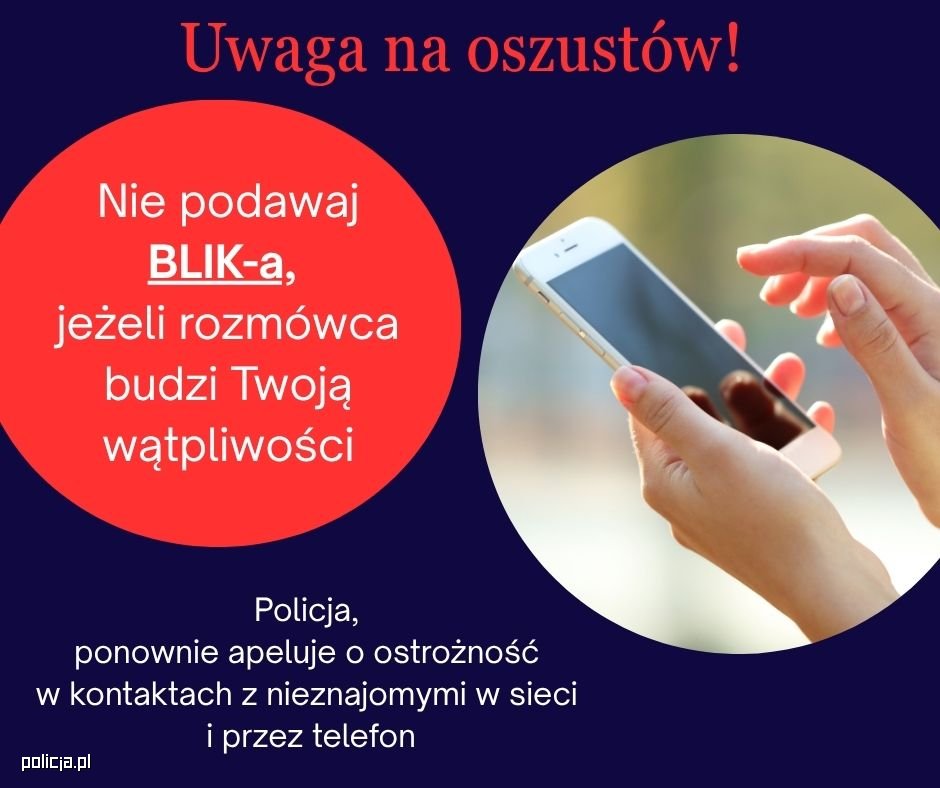 Policja - ostrzeżenie przed oszustwami wykorzystującymi BLIK i AI