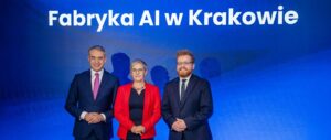 przedstawiciele Ministerstwa Cyfryzacji podczas ogłaszania informacji o kolejnej Fabryce AI