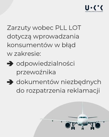 Zarzuty Prezesa UOKiK wobec PLL LOT