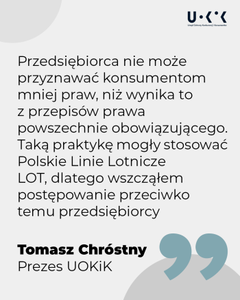 Zarzuty Prezesa UOKiK wobec PLL LOT