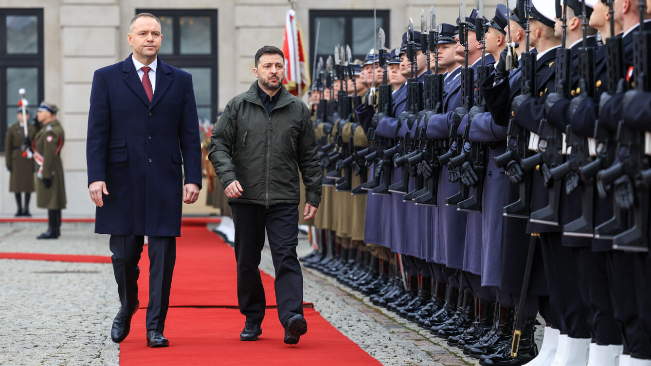 Wizyta prezydenta Zełenskiego w Polsce. Na zdjęciu z Prezydentem Nawrockim. fot: Mikołaj Bujak / KPRP