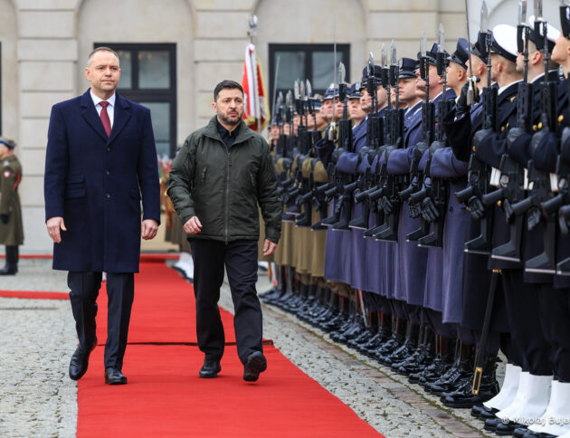 Wizyta prezydenta Zełenskiego w Polsce. Na zdjęciu z Prezydentem Nawrockim. fot: Mikołaj Bujak / KPRP