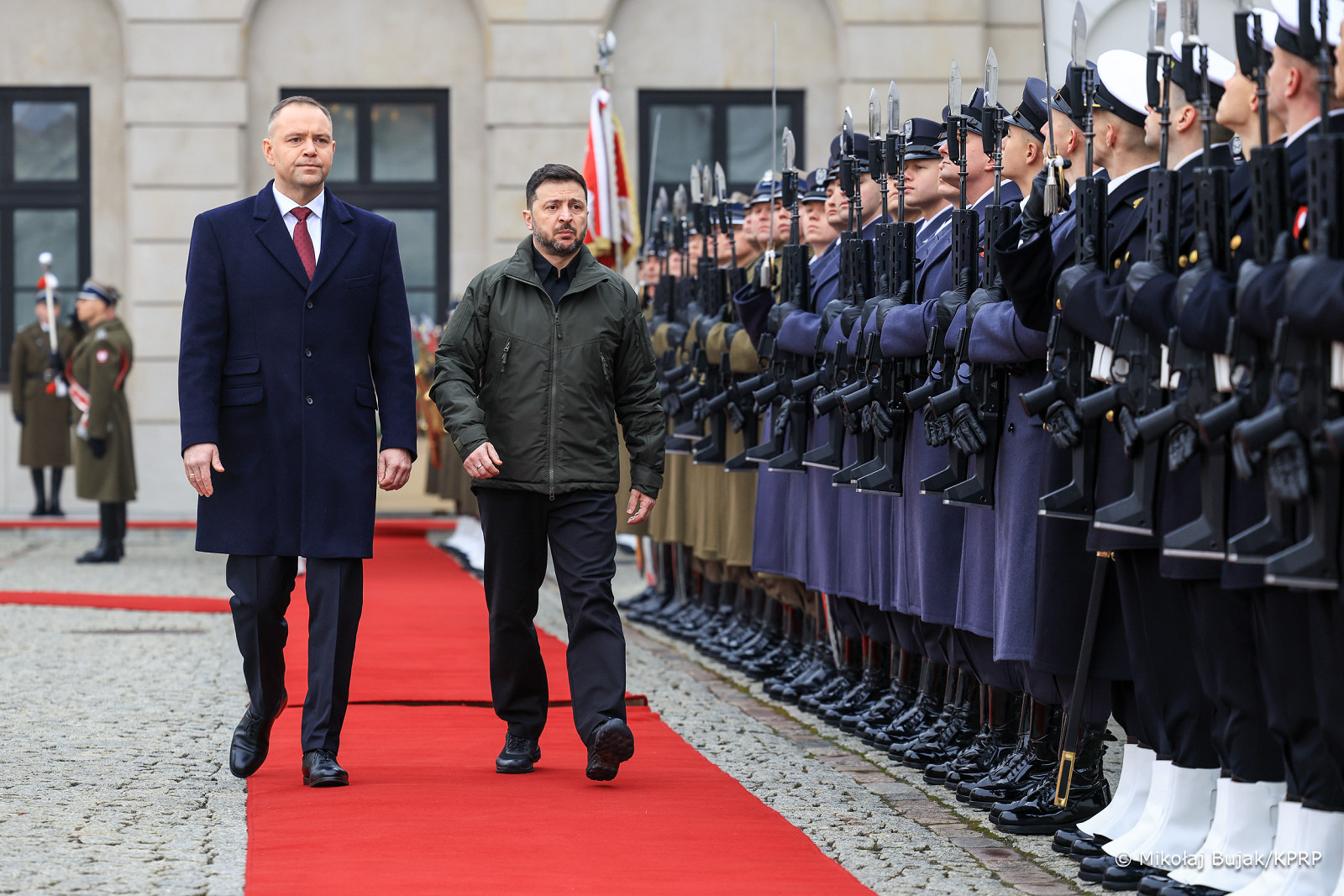 Wizyta prezydenta Zełenskiego w Polsce. Na zdjęciu z Prezydentem Nawrockim. fot: Mikołaj Bujak / KPRP