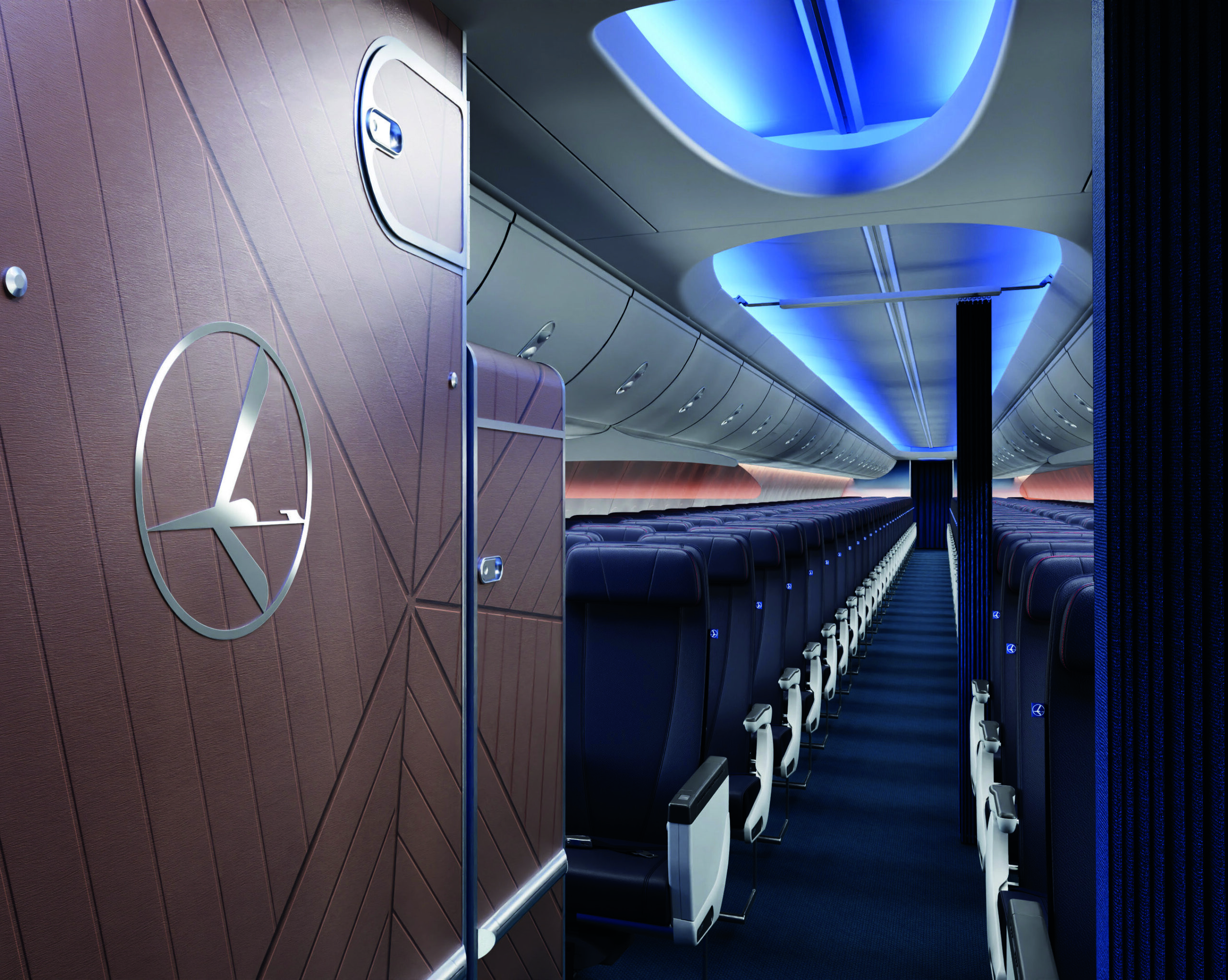 Fotele RECARO R2, produkowane w fabryce RECARO Aircraft Seating w Świebodzinie. Ten model został wybrany jako standard wyposażenia nowych Boeingów 737 MAX 8./ LOT