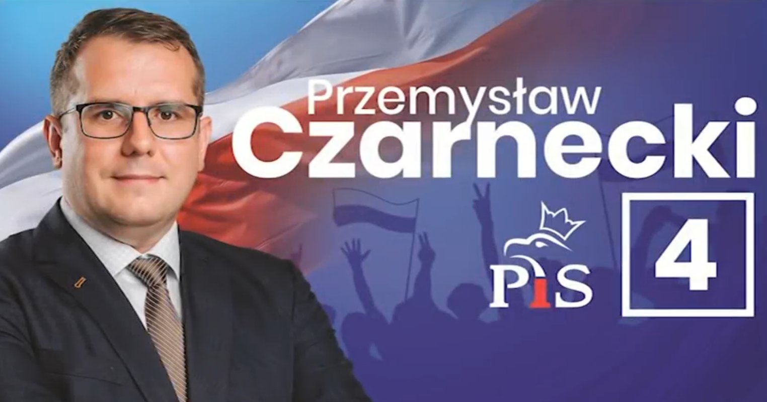 Plakat wyborczy Przemysława Czarneckiego