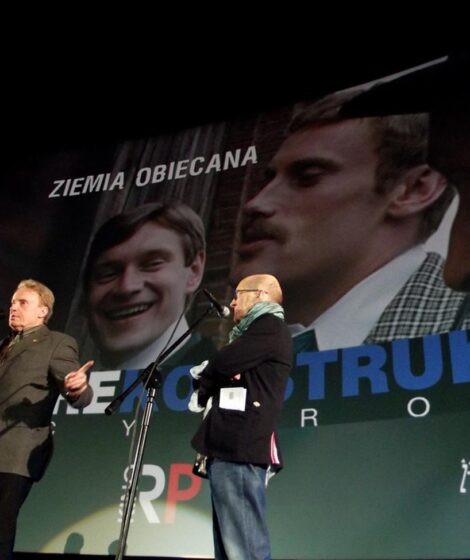 Premiera zrekonstruowanej cyfrowo "Ziemi Obiecanej", podczas festiwalu filmowego OFF Plus Camera. Autorstwa Piotr Drabik, CC BY 2.0