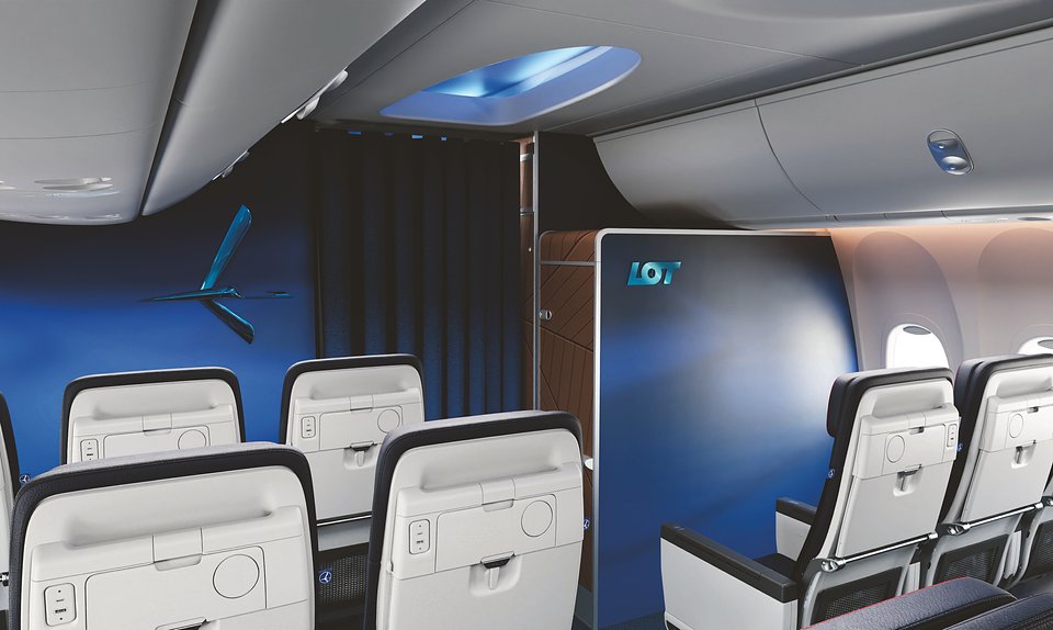 Nowy wystrój wnętrz w samolotach LOT/ mat. LOT