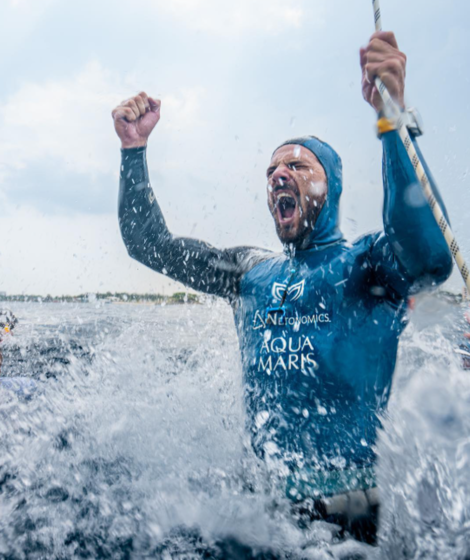 Chorwacki freediver Vitomir Maričić przez 29 minut i 3 sekundy nie oddychał pod wodą, bijąc rekord świata ustanowiony w 2021 roku./ FB