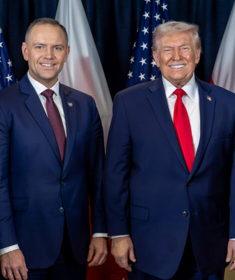 Karol Nawrocki i Donald Trump w Davos/ fot: Mikołaj Bujak/KPRP