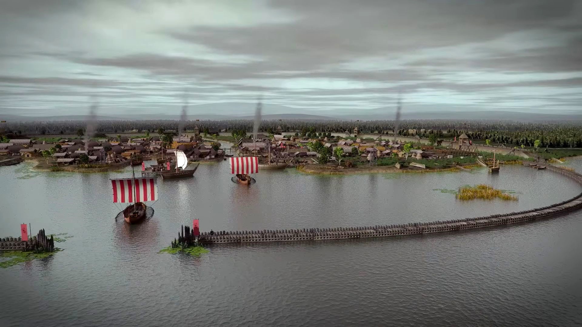 Wizualizacja Truso. Autorstwa Muzeum Archeologiczno-Historyczne w Elblągu, CC BY 3.0