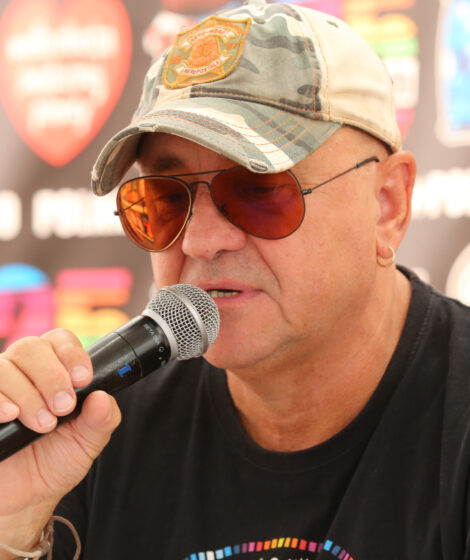 Jurek Owsiak na Pol’and’Rock Festiwal (2019), fot: Ralf Lotys (Sicherlich), CC BY 4.0