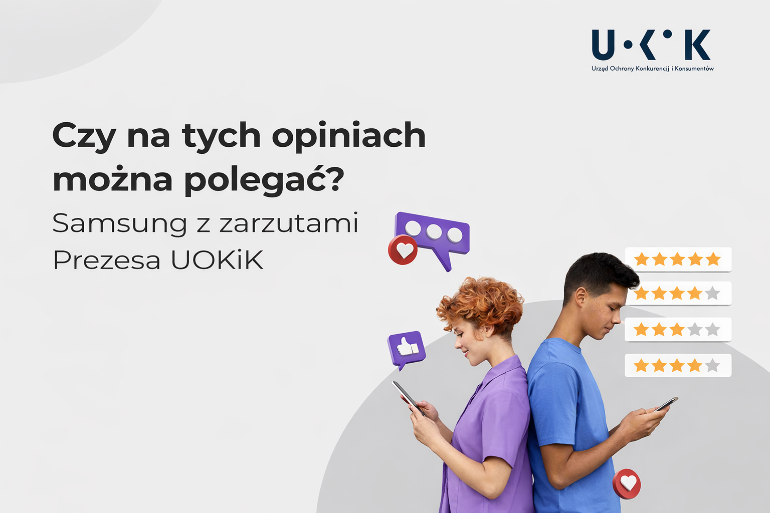 UOKiK stawia zarzuty Samsungowi. Opinie i gwiazdki w sklepie internetowym mogły nie pochodzić od realnych użytkowników.