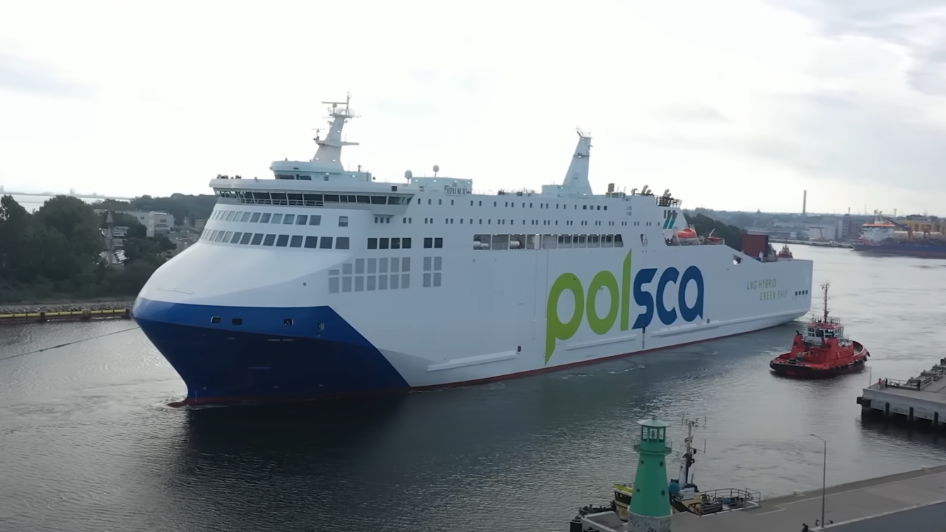 Jantar Unity - pierwszy od lat prom zbudowany w polskich stoczniach dla polskiego armatora/ youtube.com