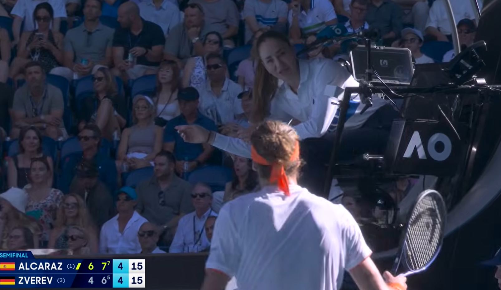 Zverev kłóci się z sędzią. źródło: Australian Open