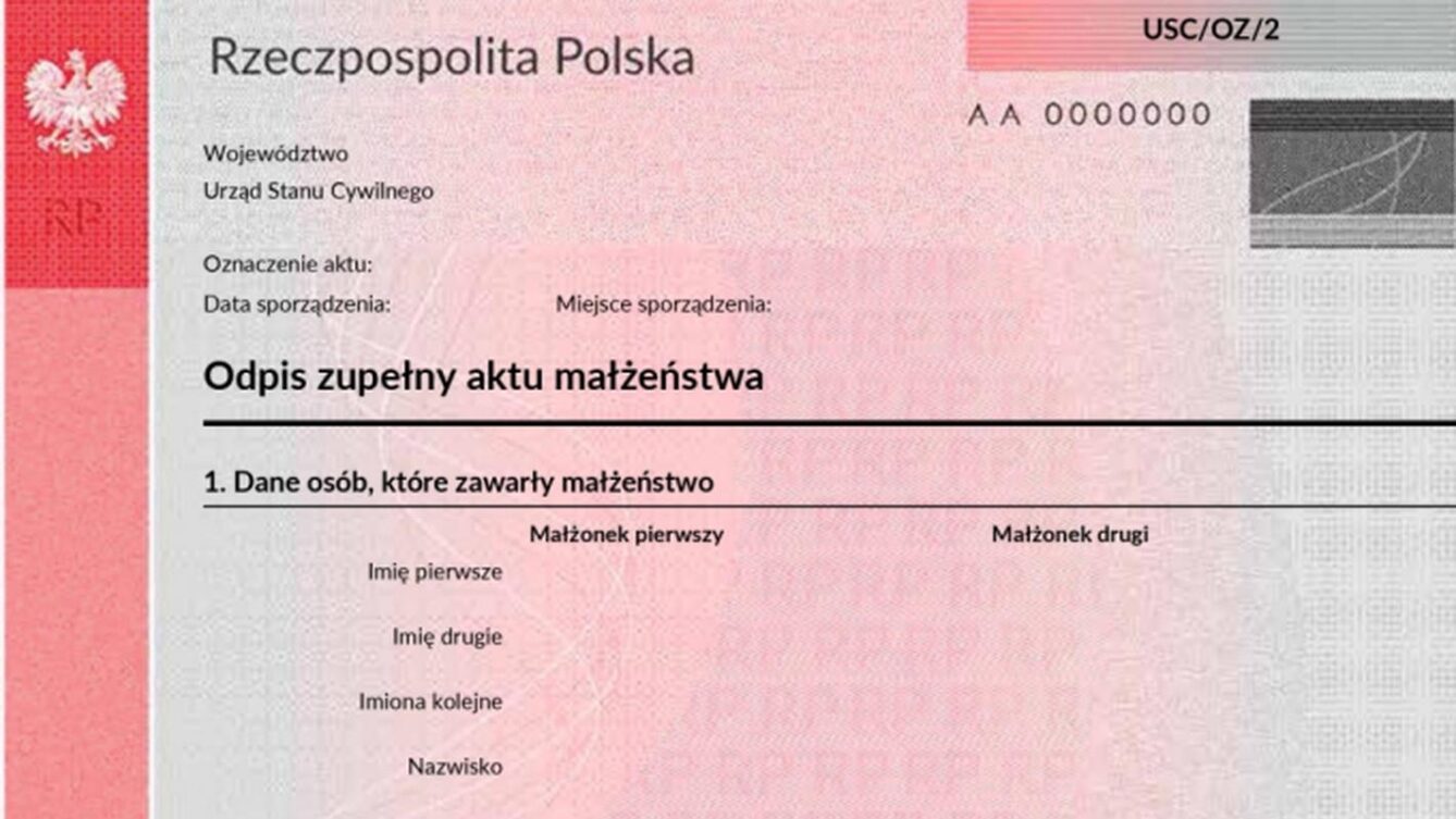 Akt małżeństwa - propozycja Ministerstwa Cyfryzacji