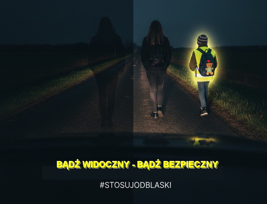 Jakie odblaski najlepiej chronią pieszych po zmroku? Badania naukowców wyjaśniają, dlaczego jaskrawe ubrania nie wystarczą i gdzie nosić odblaski. źródło: Policja