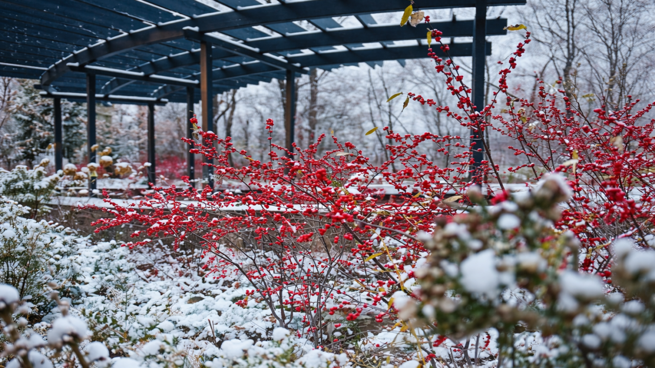Ogród zimą może być kolorowy. fot: Antonella Vilardo/ Unsplash
