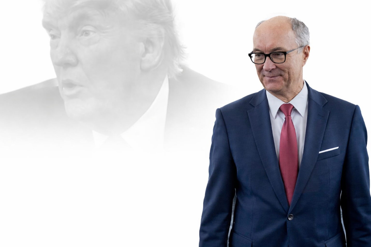 Włodzimierz Czarzasty w tle Donald Trump