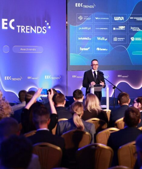 Minister Infrastruktury Dariusz Klimczak podczas EEC Trends. MI