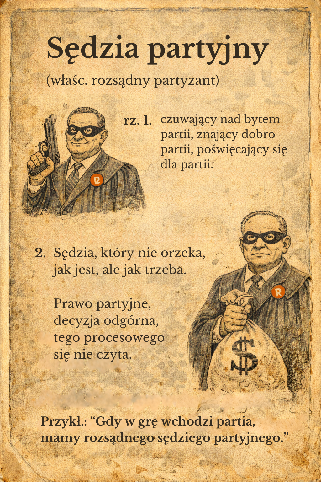 Niezależny sędzia to nasza gwarancja uczciwego meczu, nawet gdy na boisko wchodzi państwo ze swoim aparatem – Pegasusem, aparatem władzy, instytucjami. Gdy urząd skarbowy pomyli cię z oszustem, gdy policjant nadużyje władzy, gdy polityk zechce zamieść aferę pod dywan – tylko niezależny sąd może powiedzieć „sprawdzam”.