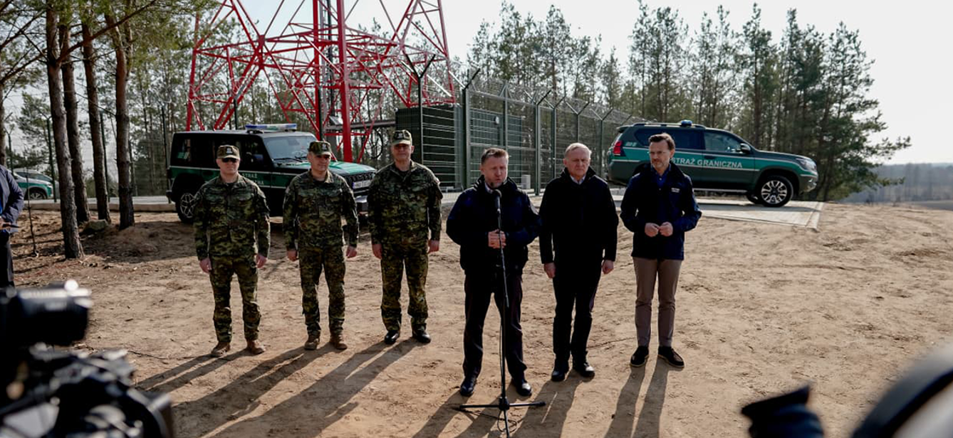Minister Marcin Kierwiński zaprezentował system antydronowy na granicy z Białorusią/ MSWiA
