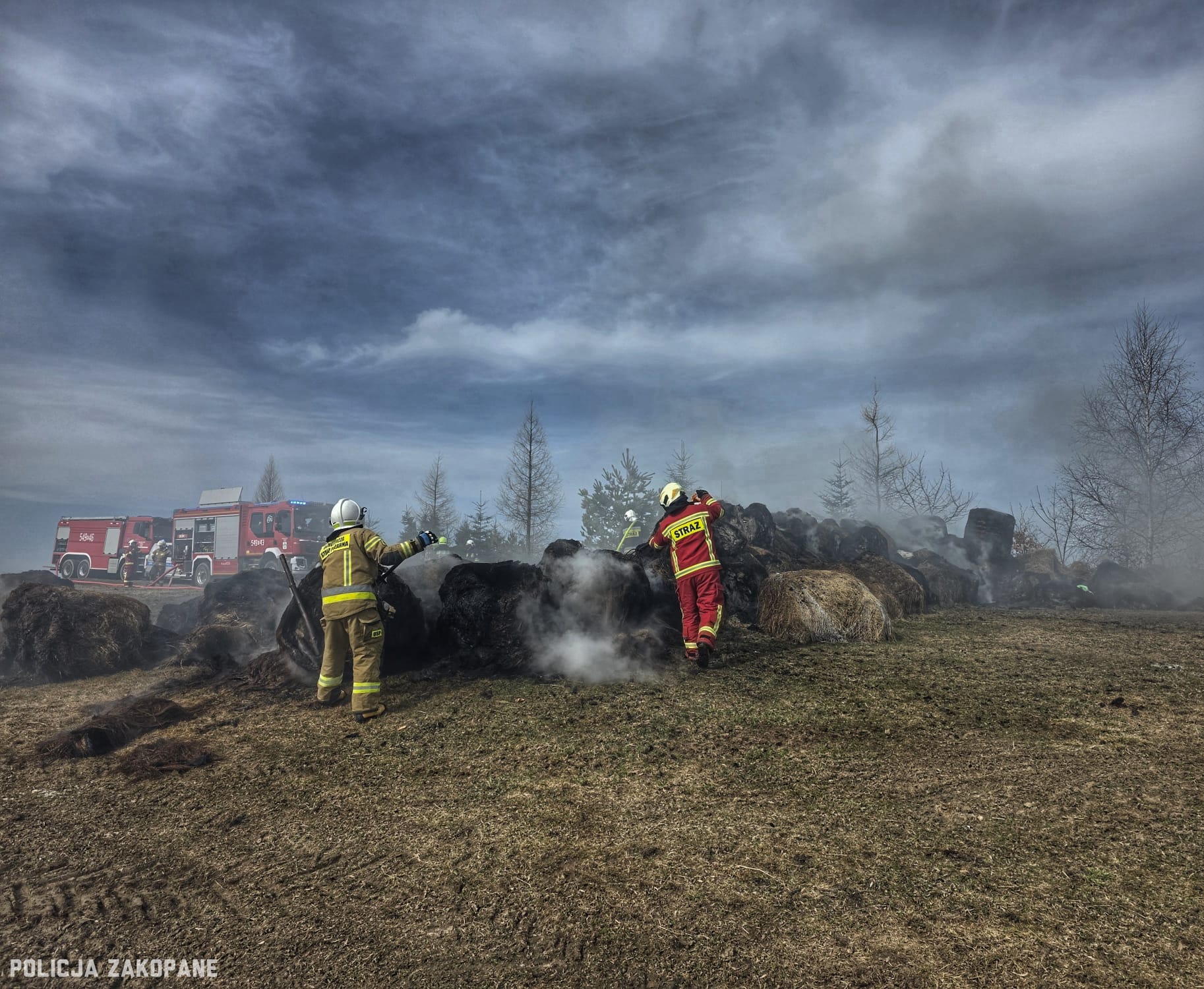 Policja ostrzega - nie wolno wypalać traw! Źródło: Policja