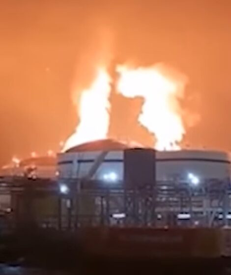 Pożar w porcie Ust-Ługa