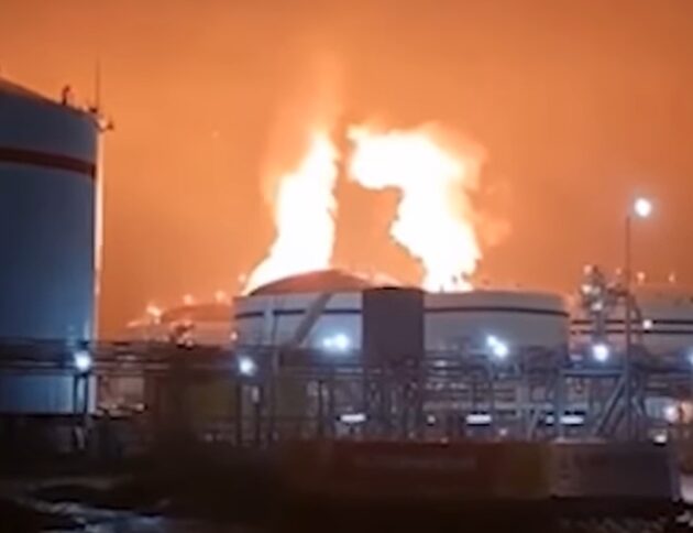 Pożar w porcie Ust-Ługa