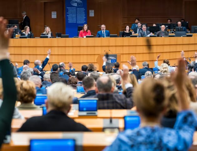 Glosowanie w Parlamencie Europejskim/ źródło: https://multimedia.europarl.europa.eu/