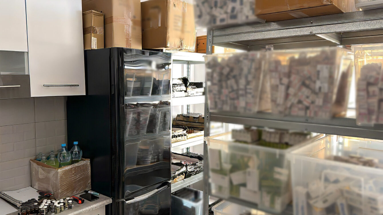 Fałszywa fabryka leków. fot: CBŚP