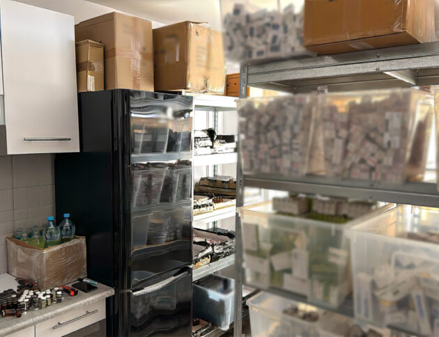 Fałszywa fabryka leków. fot: CBŚP