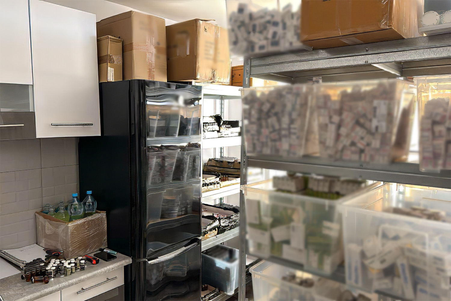 Fałszywa fabryka leków. fot: CBŚP