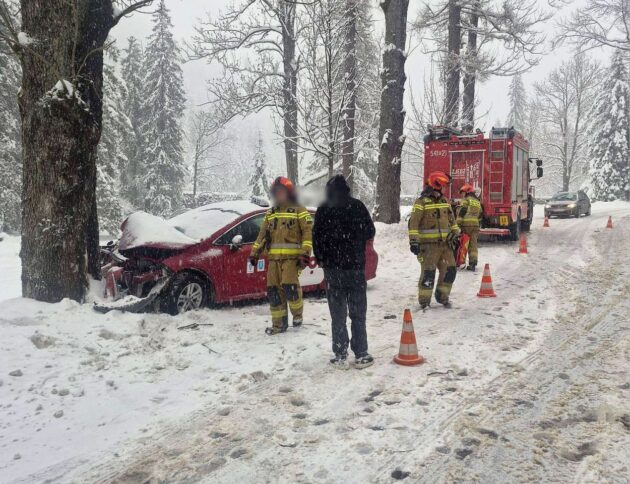 Tatry zamknięte do odwołania. Lawinowa „czwórka” i nieprzejezdna droga do Morskiego Oka. Policja Zakopane